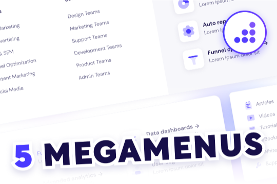 Five Mega Menu Designs