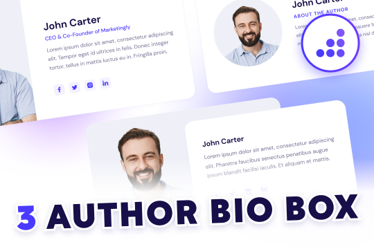3 Modern Author Bio Designs